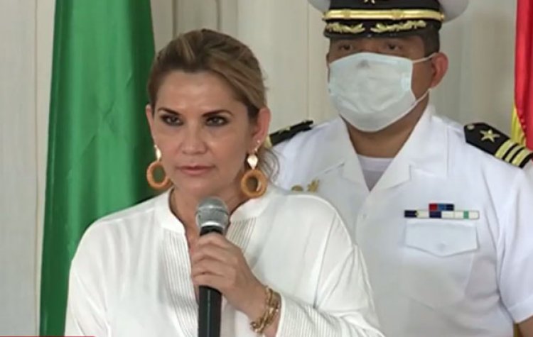 Áñez asegura que como demócrata entregará el poder al ganador de las elecciones, Luis Arce