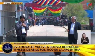 Evo llega a Bolivia: Estaba seguro que iba a volver, no pensé que tan pronto