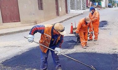 Municipio inició Plan Masivo de Bacheo en toda la ciudad de Tarija