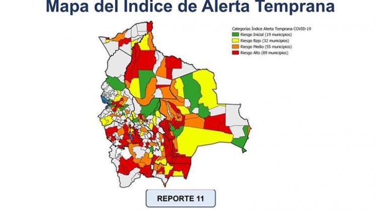 Covid-19: El número de municipios en Riesgo