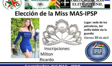 Defensoría del Pueblo repudia la convocatoria a la elección de Miss MAS-IPSP