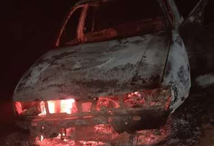 Hallan a una persona calcinada dentro de un vehículo en Cotoca; Policía investiga el hecho
