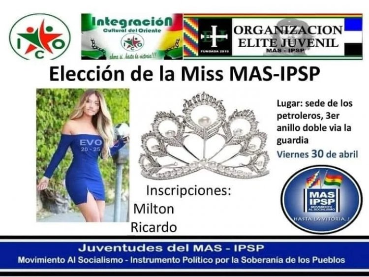 Defensoría del Pueblo repudia la convocatoria a la elección de Miss MAS-IPSP
