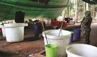 FELCN destruye 13 laboratorios de droga en la Amazonia del país