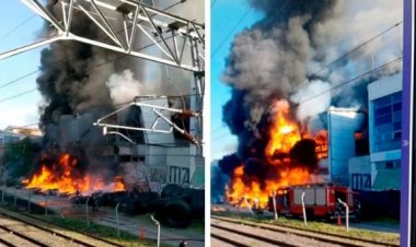 Impresionante incendio en la planta de la cervecería Quilmes en Buenos Aires