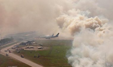 Incendio ingresó al aeropuerto Viru Viru en Santa Cruz