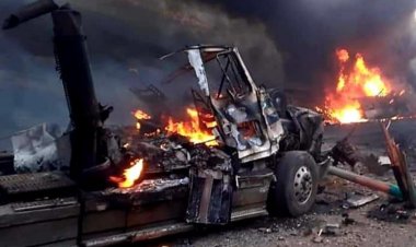 La explosión de un cisterna en la ruta Potosí – Villazón dejo al conductor fallecido