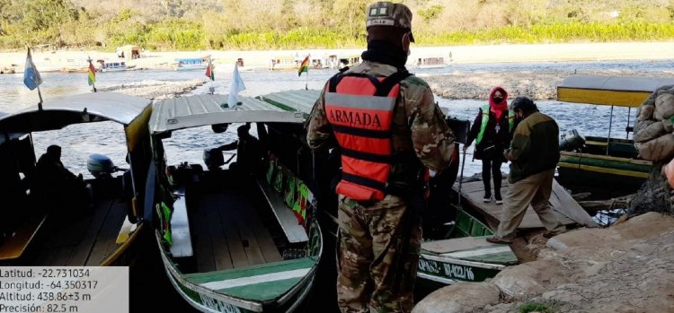 Área naval redobla acciones de control en el río Bermejo