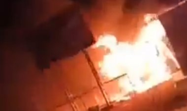 Incendian puesto de la Aduana en Villazón