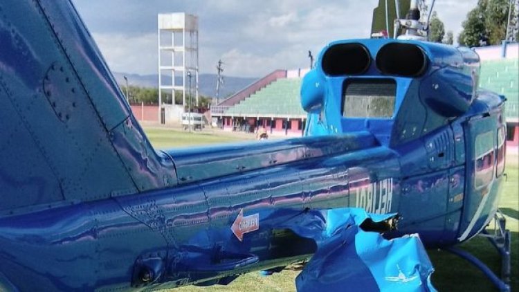 Evo se salva de un percance en helicóptero; viajaba con Loza y Cronenbold