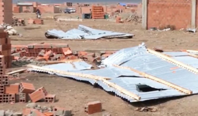 Tornado en Laja deja 35 familias afectadas, Defensa Civil entrega ayuda humanitaria