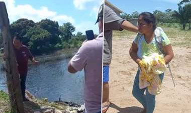 Una madre lanzó a su hija de siete meses a una laguna y los vecinos evitaron que la bebé se ahogue