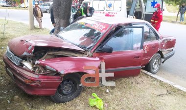 Accidente de tránsito en la rotonda Oscar Alfaro deja una persona herida.