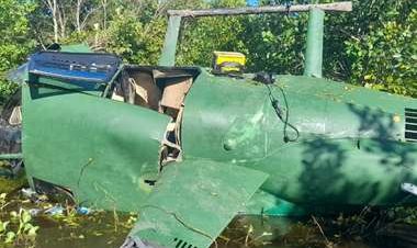 Helicóptero con droga cayó en San Ignacio de Velasco