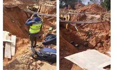 Una persona muere tras deslizamiento de tierra en una obra de alcantarillado en el Urubó