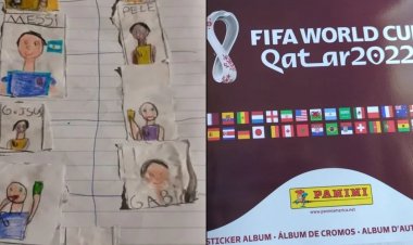 Dibujó su propio álbum del mundial Qatar 2022 por que no tiene dinero.