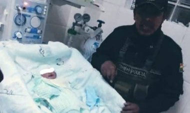 En Viacha, la Policía rescata a un recién nacido que fue abandonado dentro de una maleta