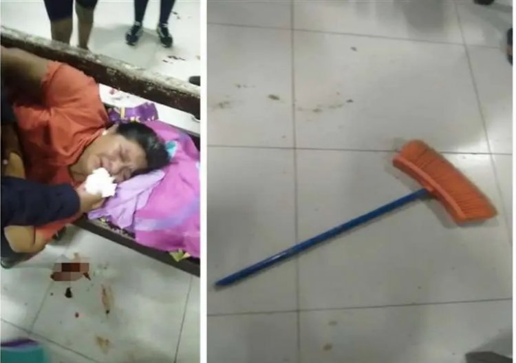 Excasero de una iglesia agarra a palos a la pastora