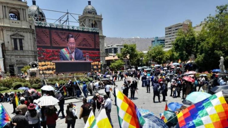 En dos horas y media de discurso, Arce no habla del censo y apunta a grupos que buscan “desestabilizarlo”