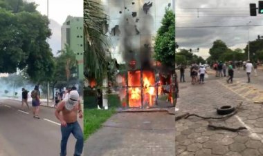 Policía gasifica a movilizados en Santa Cruz y se registra la quema de la Fiscalía departamental