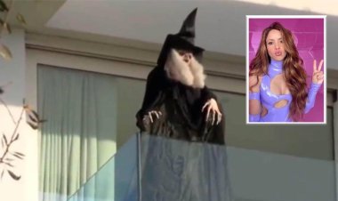 Shakira exhibe una bruja en su balcón y pone su canción a todo volumen para sus suegros
