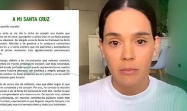 La Reina del Carnaval Cruceño renuncia y dice que las ganas de celebrar no están en ella