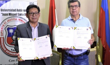Ministerio de Educación y Universidad Juan Misael Saracho firman convenio para fortalecer formación profesional