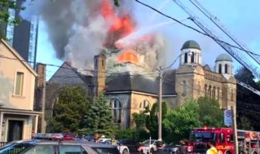 Incendio en una histórica iglesia de Toronto: se pierden valiosas pinturas