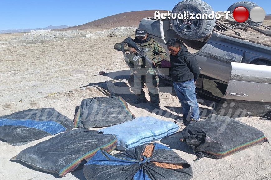 Capturan a un narcotraficante tras una hora de persecución en Potosí.
