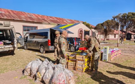 Militares comisan dos camiones con mercadería nueva, un minibús con frutas y dos vehículos chutos.
