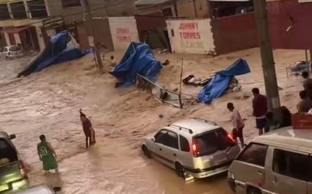 Intensa lluvia causa estragos en barrios de Tarija