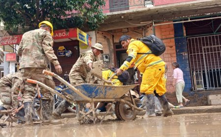 Cerca de 300 militares realizan trabajados post inundación en barrios afectados por la intensa lluvia.