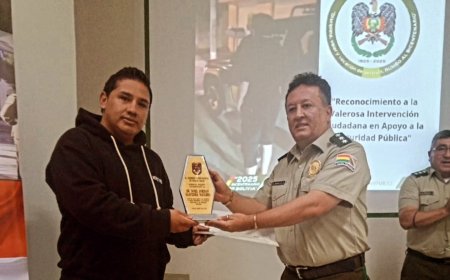 Reconocen a Ciudadano Ejemplar en Tarija por Acto de Solidaridad