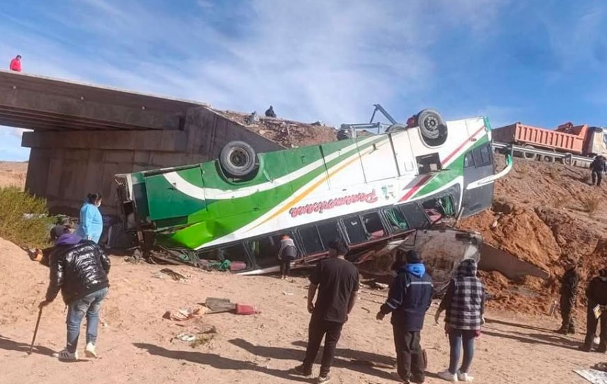 19 personas fallecieron en un accidente del bus Panamericana que se dirigía de La Paz a Villazón.