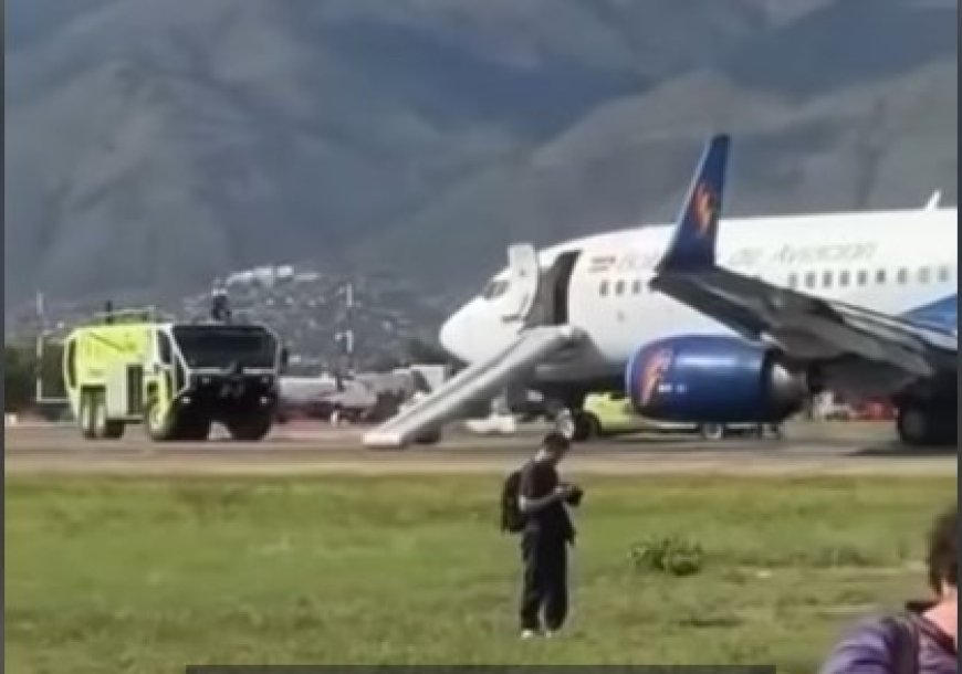 Incendio en el motor de un avión obliga a evacuar pasajeros en Cochabamba