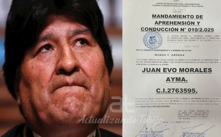 Juez de Tarija ordena la aprehensión de Evo Morales por trata de personas.