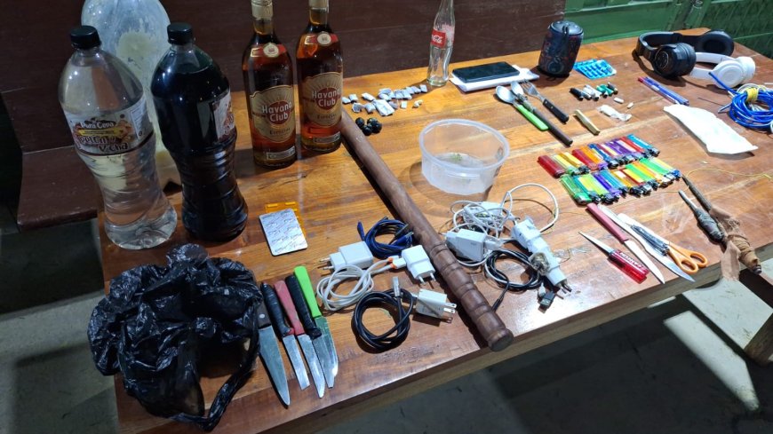 Hallan droga, alcohol y armas en requisa sorpresa en la cárcel de Tarija.