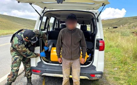 F.E.L.C.N. logra la aprehensión de un narcotraficante en la carretera La Paz-Desaguadero