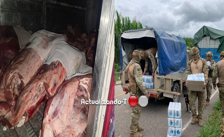 Comando de Lucha Contra el Contrabando Confisca Carne y Cerveza en Bermejo