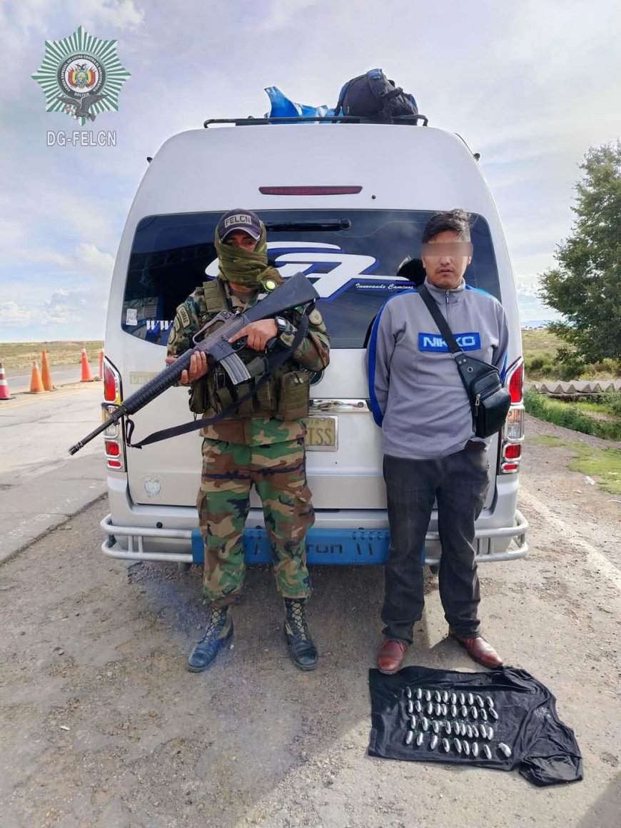 Secuestran cápsulas de droga y aprehenden al sujeto que las transportaba