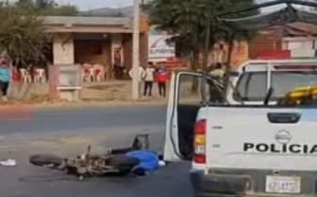 Grave accidente en la carretera a San Lorenzo deja un motociclista fallecido
