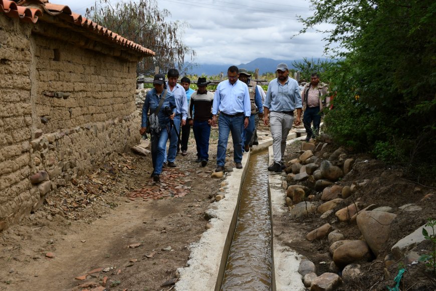 Gobernación de Tarija destaca inversiones de comunidades del PROSOL en sistemas de riego tecnificado