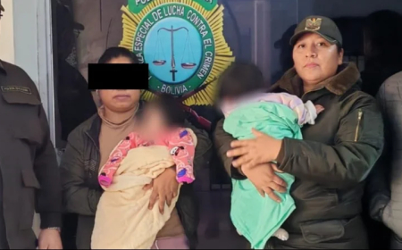 Rescatan a mellizas dadas en adopción ilegal en Santa Cruz: madre biológica fue persuadida con dinero.