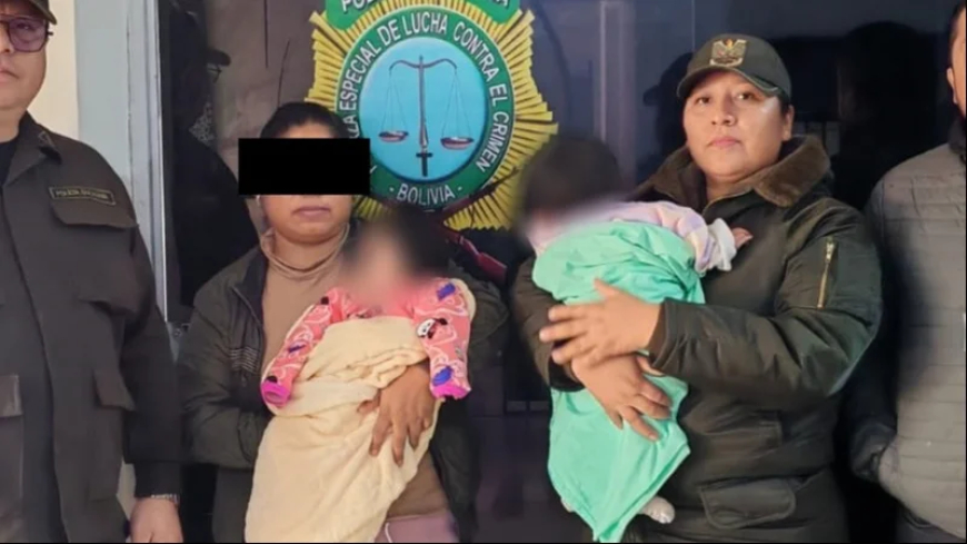 Rescatan a mellizas dadas en adopción ilegal en Santa Cruz: madre biológica fue persuadida con dinero.