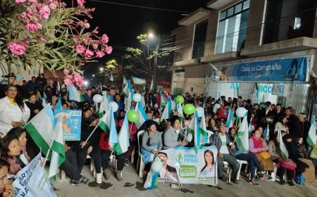 Alianza Popular cierra campaña en Tarija sin la presencia de su candidato presidencial.