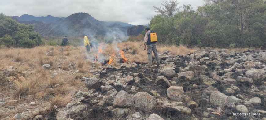 Nuevamente un incendio en San Pedro de Sola alerta a los comunarios, quienes denunciaron presencia de posibles autores desconocidos.