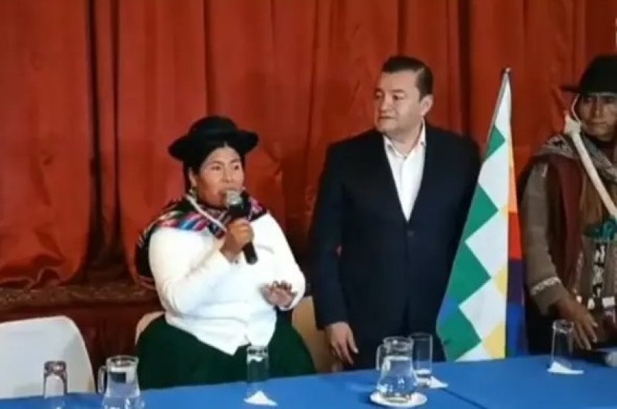 Jhonny Fernández presenta a Rosa Huanca Pérez como su compañera de fórmula para las elecciones