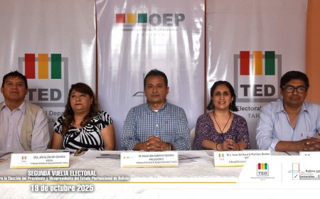TED Tarija impulsa transparencia y brinda información oficial en conferencia de prensa en Yacuiba