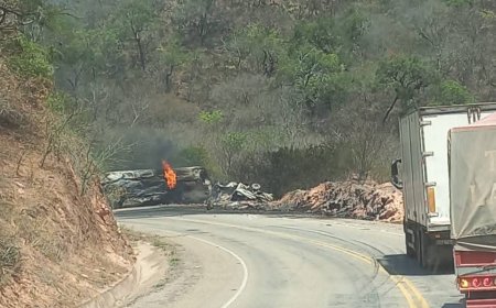 Tragedia en la ruta a Palos Blancos, un camión cisterna se vuelca y estalla en llamas.