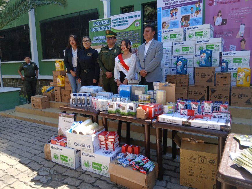 Municipio de Tarija entregó de material y equipamiento a la Policía para fortalecer patrullajes y garantizar seguridad en los barrios.